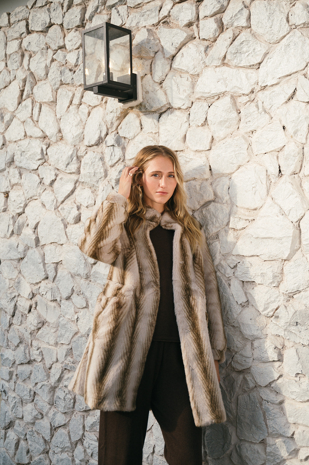 NEW YORK MID FAUX FUR COAT