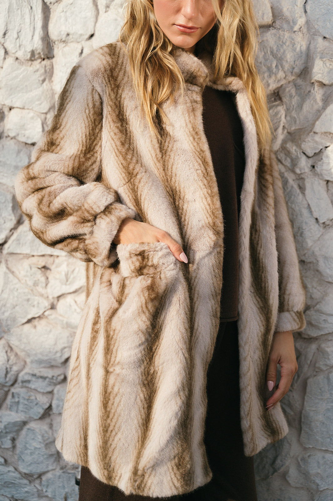 NEW YORK MID FAUX FUR COAT – Holiday Resortwear