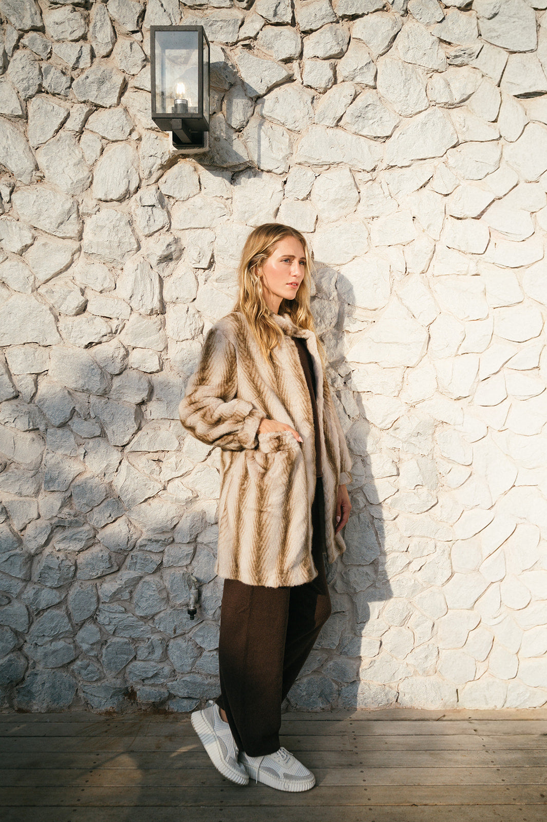NEW YORK MID FAUX FUR COAT