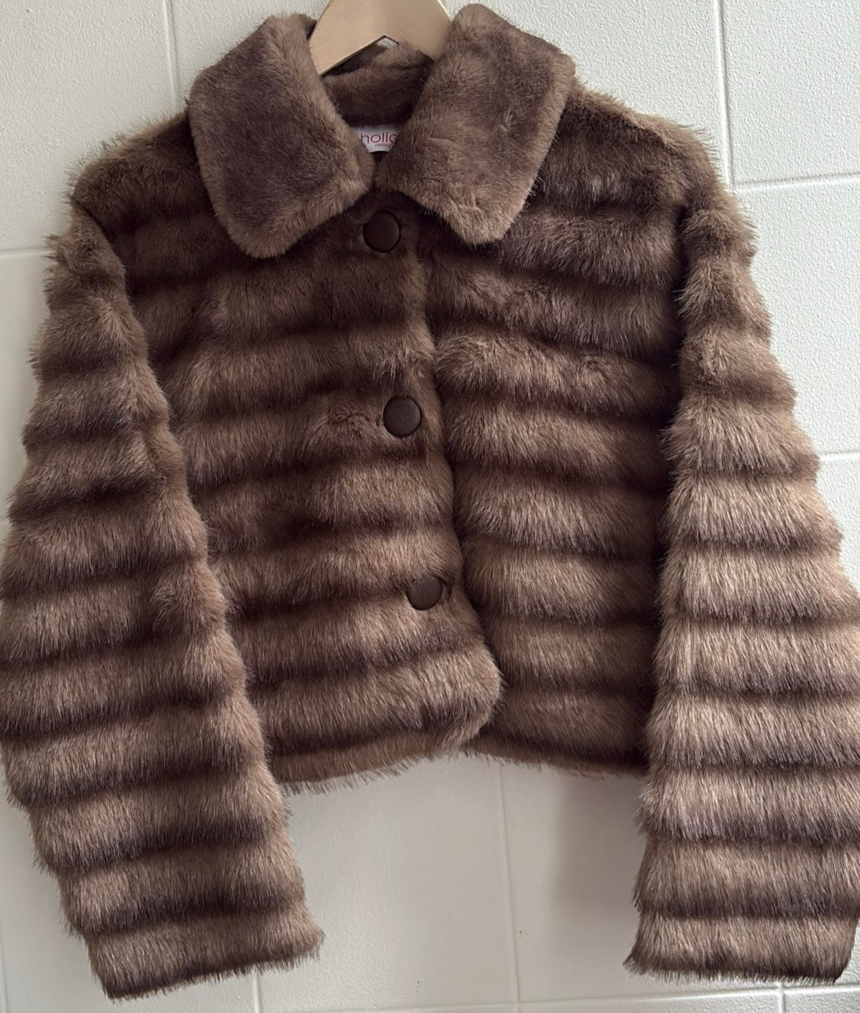 FAUX CHINCHILLA JACKET