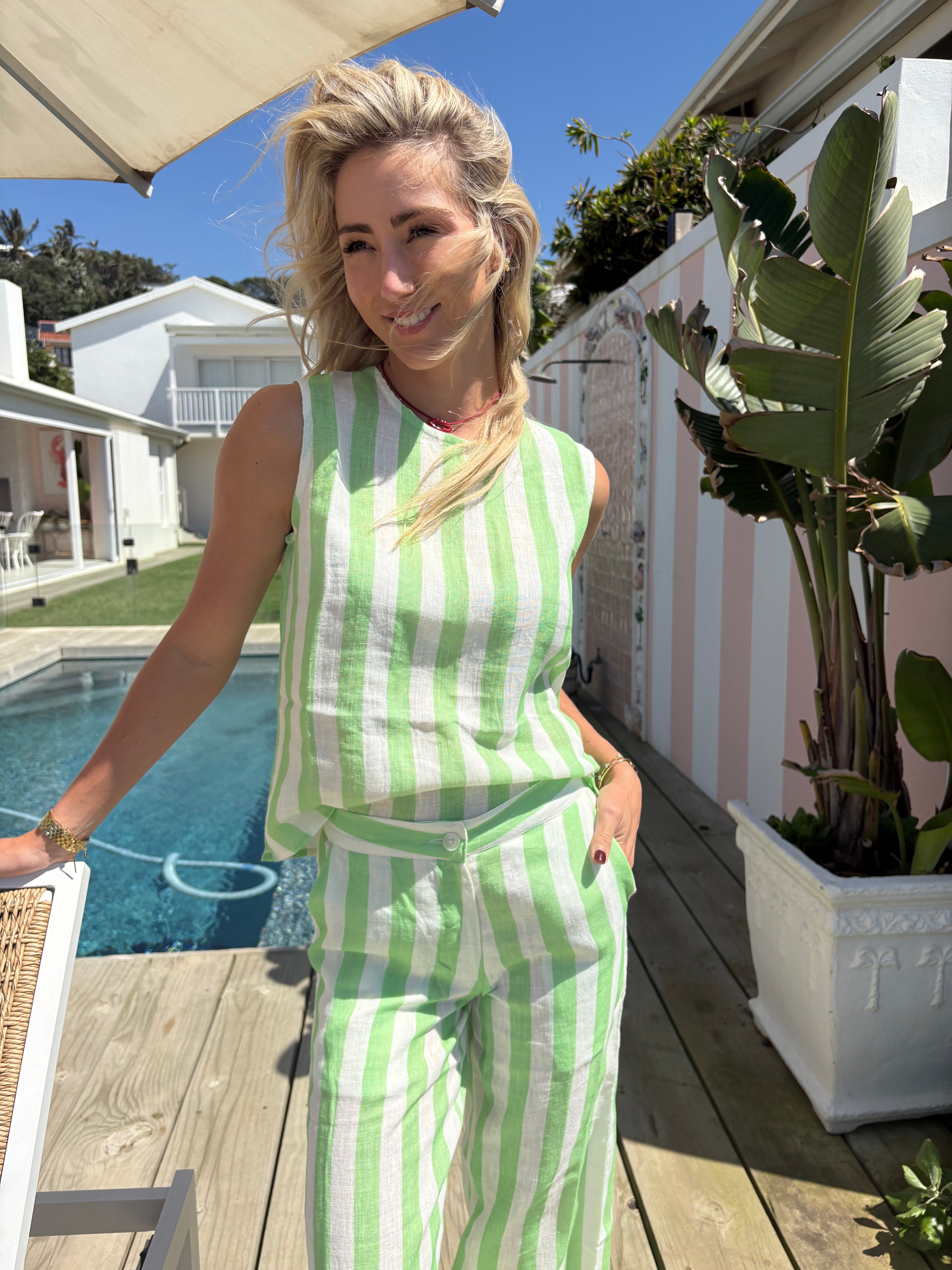 FRENCH LINEN / STRIPE TOP