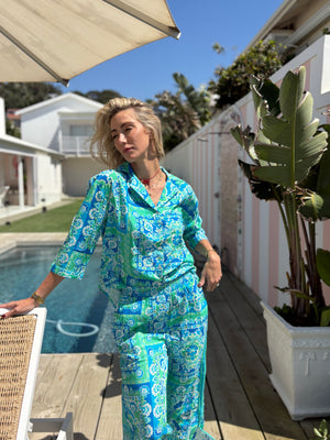 PALM BEACH / BOYFRIEND TROUSERS / WATTUE AQUA