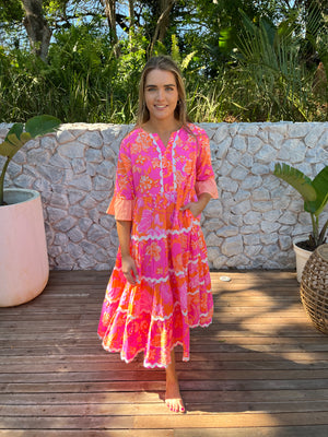 PALM BEACH / RIC RAC MIDI DRESS