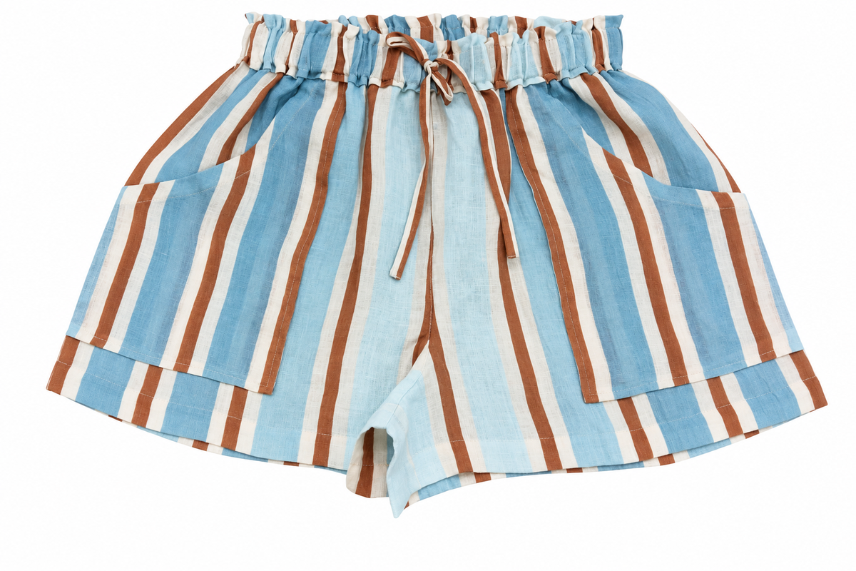 FRENCH SAFARI STRIPE SHORTS