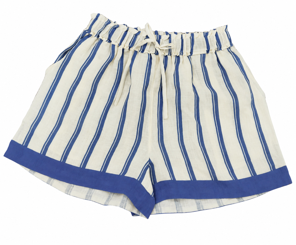 LINEN STRIPE SHORTS