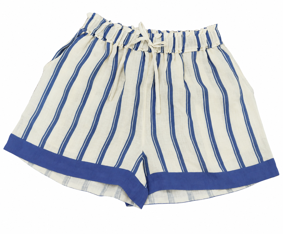 LINEN STRIPE SHORTS