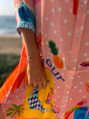 HAVANA CLASSIC SHIRT DRESS / JUST PEACHY