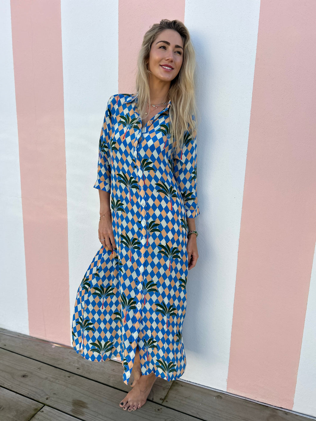 HAVANA LONG SHIRT DRESS / HARLEQUIN