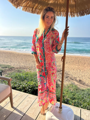 HAVANA LONG SHIRT DRESS / PINK CARNIVAL