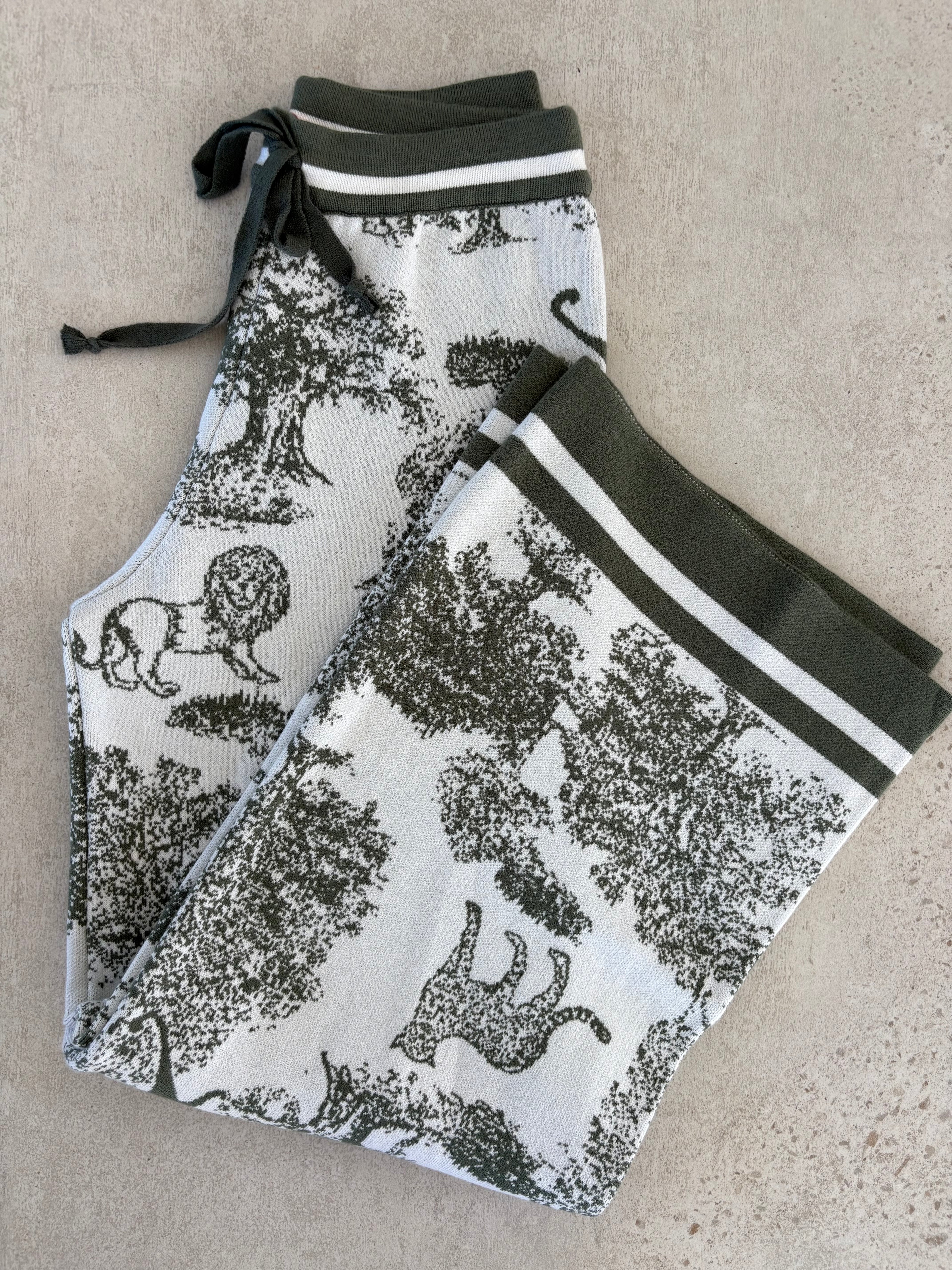 LION TOILE KNIT PANTS