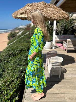 PALM BEACH / ROXY DRESS / FLOWER LIME