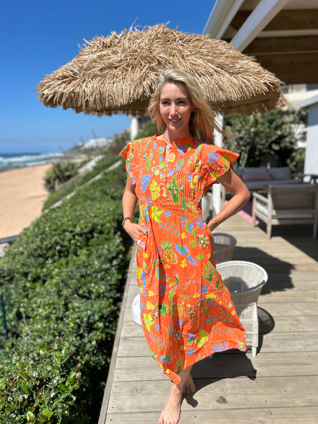 PALM BEACH / ERICA DRESS / TROPICAL ORANGE