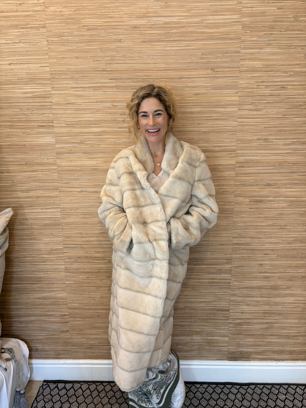ANASTASIA LONG FAUX FUR COAT