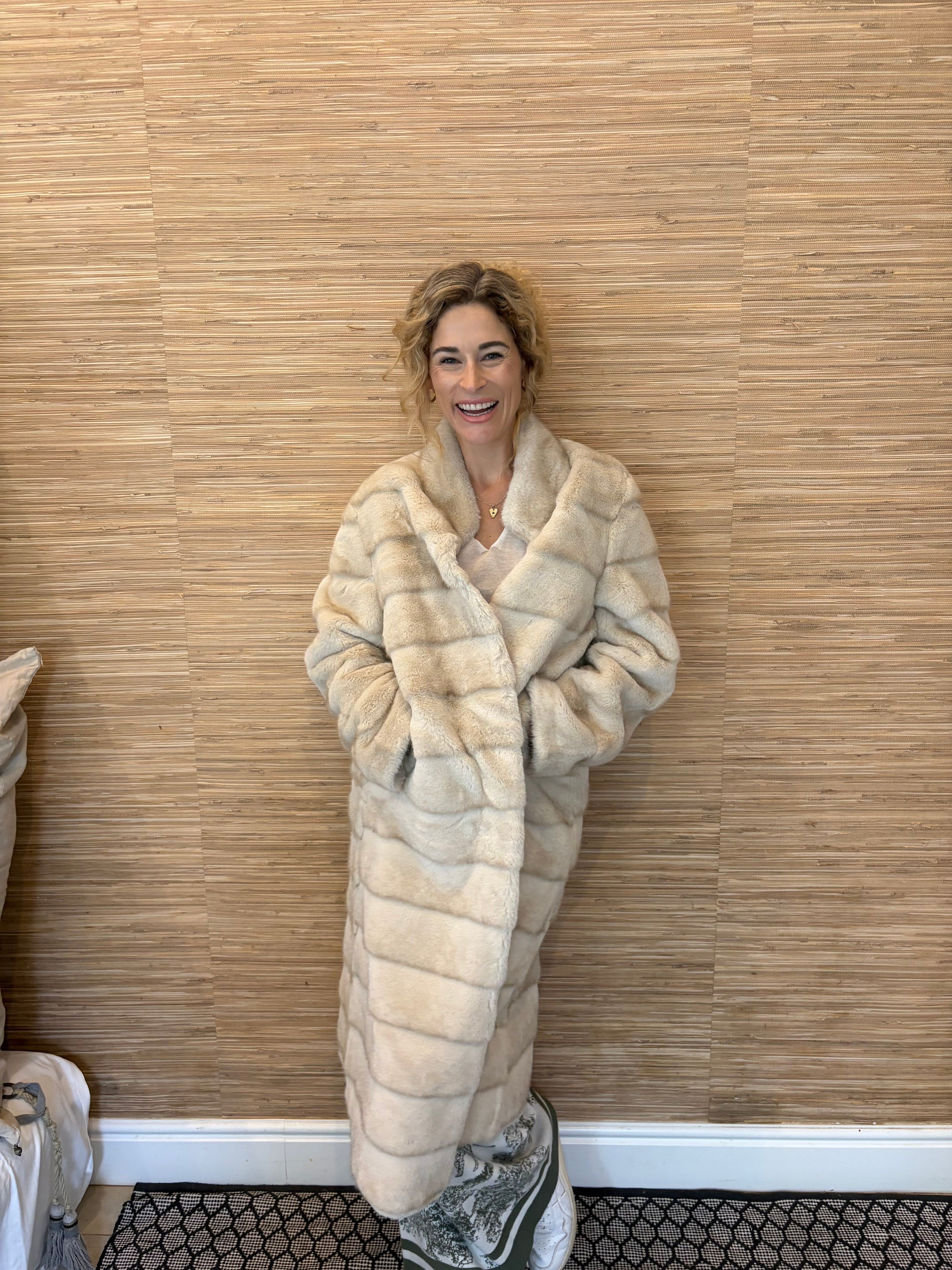 ANASTASIA LONG FAUX FUR COAT