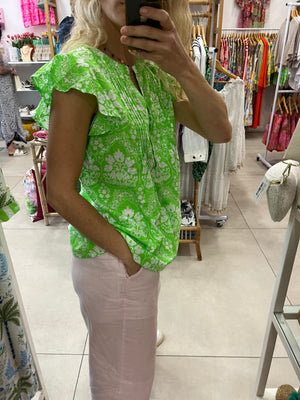 PALM BEACH / CAP SLEEVE TOP