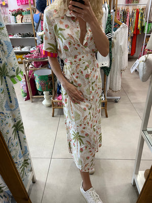 HOLIDAY CUBAN MAXI / GREEN & PINK EMBLEM