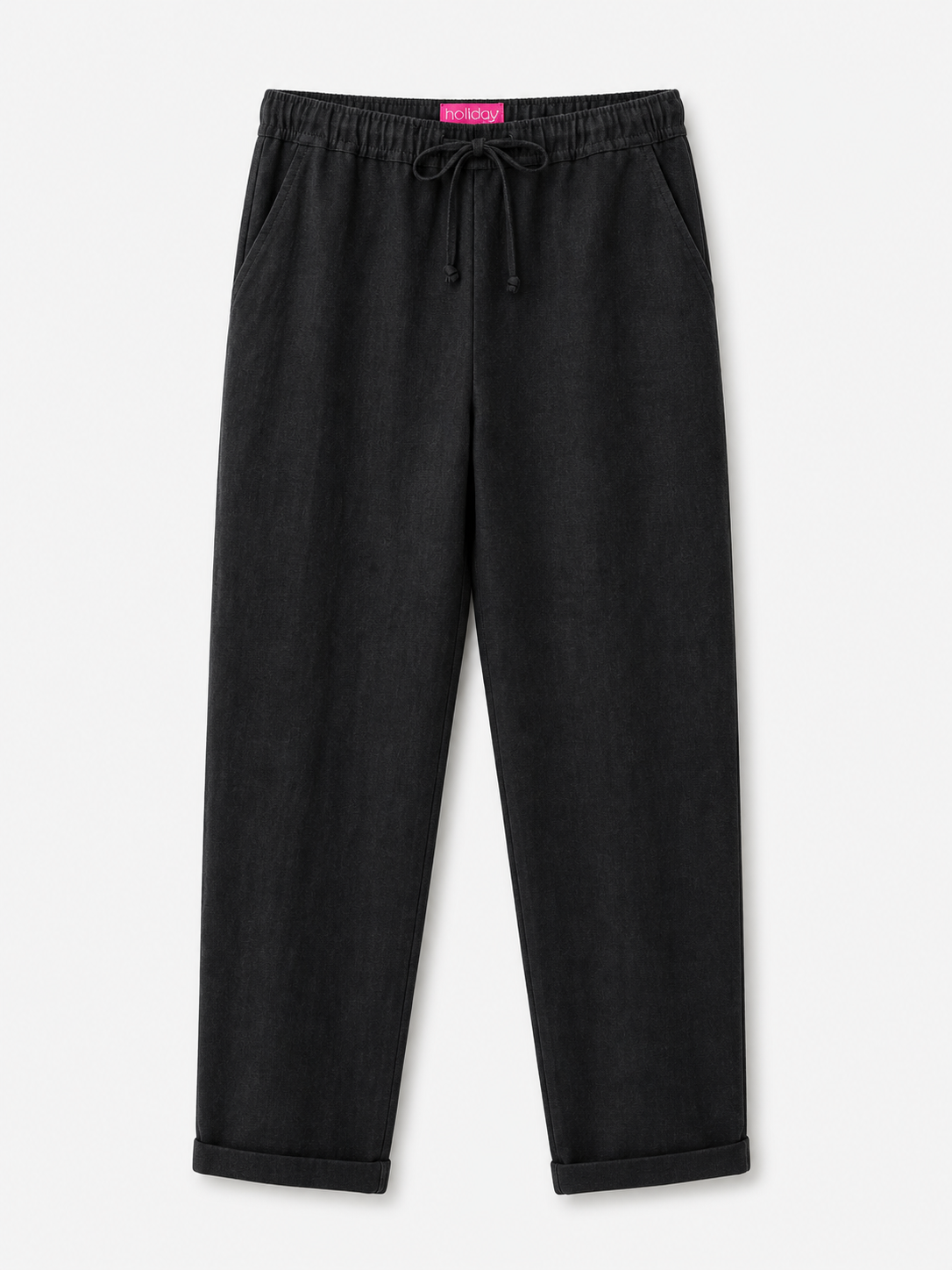 LINEN LOUNGE PANTS/ BLACK