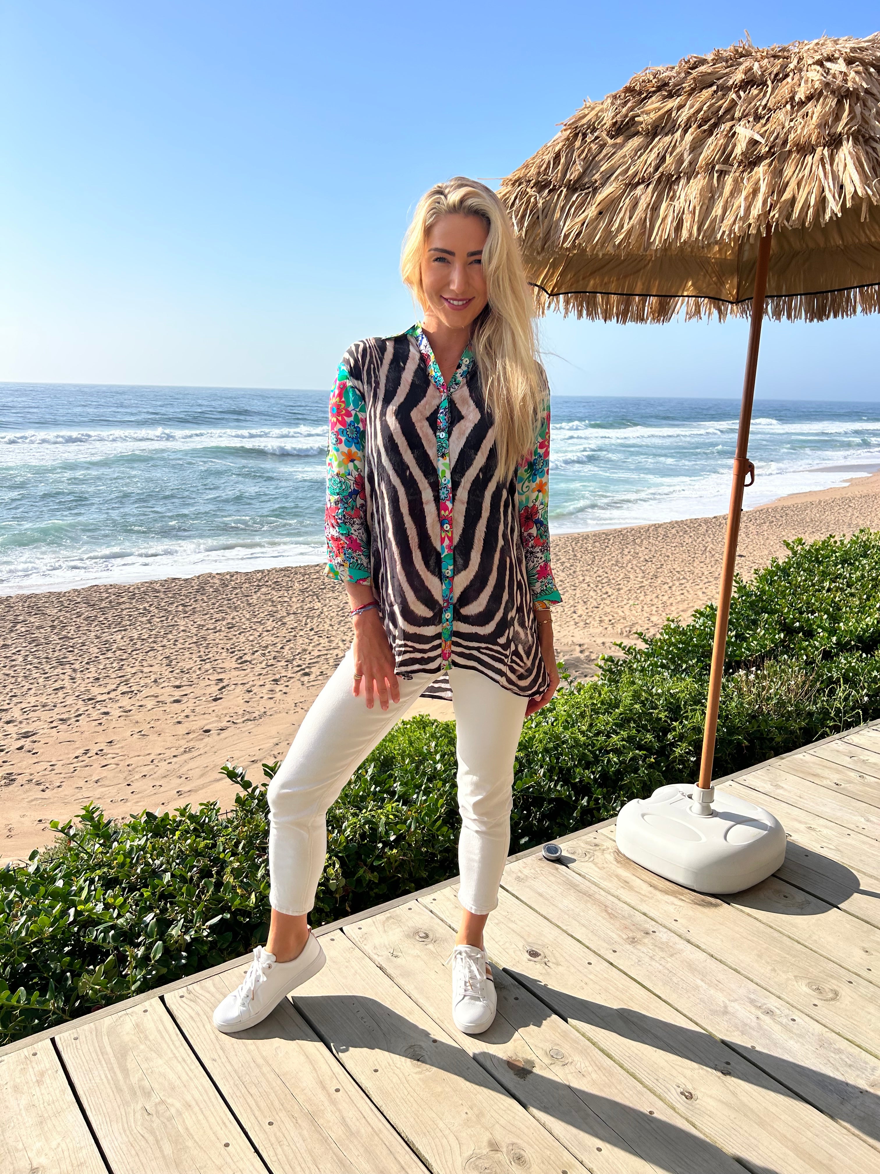 HAVANA COLLARED SHIRT / ZEBRA