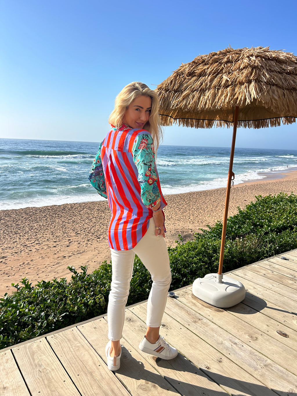 HAVANA COLLARED SHIRT / RED STRIPE