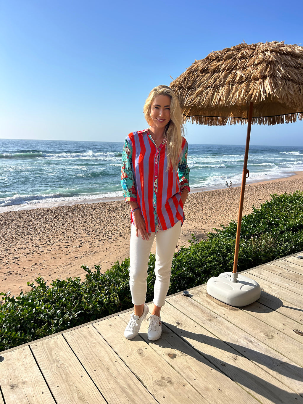 HAVANA COLLARED SHIRT / RED STRIPE