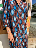 HAVANA LONG SHIRT DRESS / OCEAN SPOT