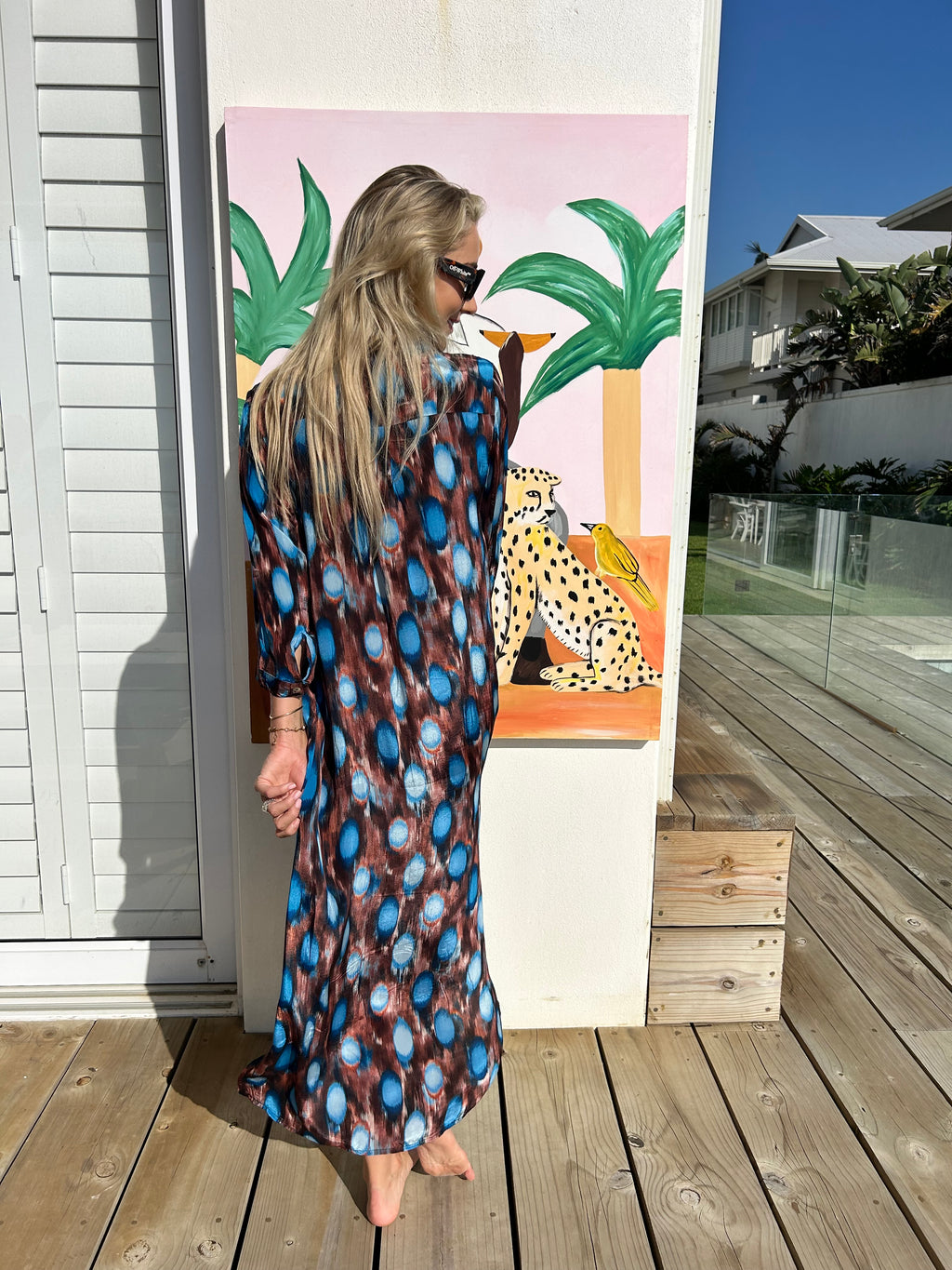 HAVANA LONG SHIRT DRESS / OCEAN SPOT