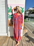 HAVANA BOHO DRESS / RED STRIPE