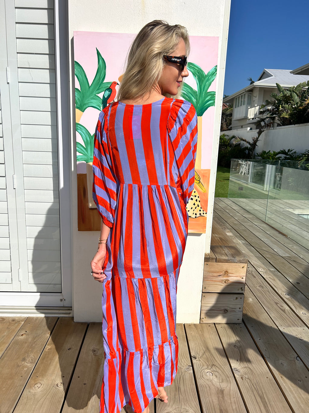 HAVANA BOHO DRESS / RED STRIPE