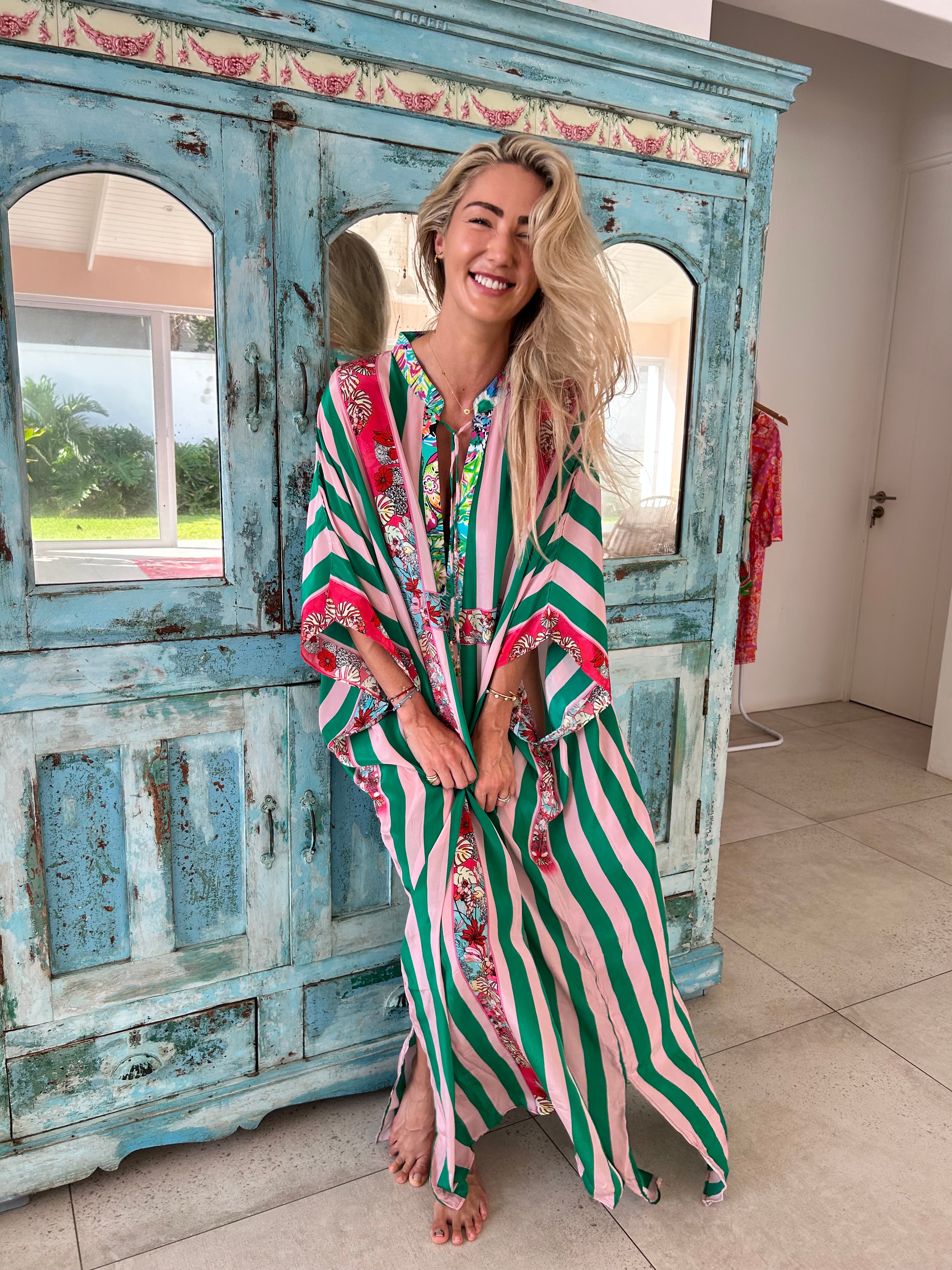 HAVANA VASIE KAFTAN / GREEN STRIPE