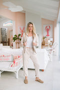 STRETCH LOUNGE PANTS / CREAM SCUBA