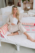 STRETCH LOUNGE SHIRT / CREAM SCUBA