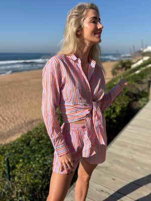 SURI WRAP TOP / STRIPES