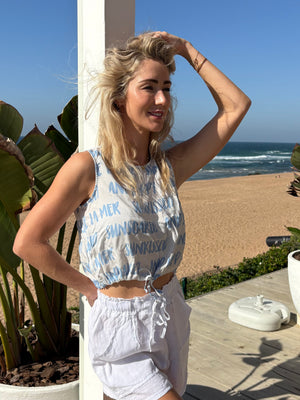 BYRON BAY TOP / DE LA MER BLUE