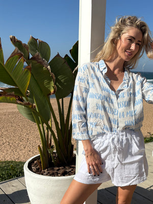 LOUNGE SHIRT/ DE LA MER BLUE