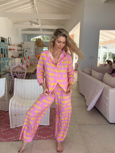 LOUNGE SHIRT/ SUNSOAKED PINK