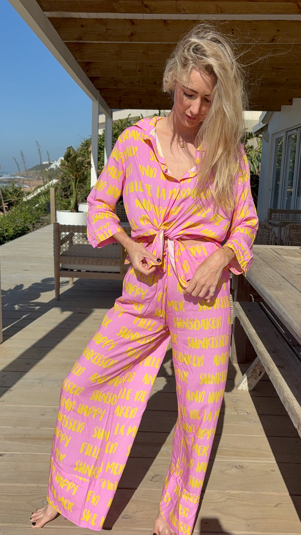 BYRON  BAY PANTS/SUNSOAKED PINK
