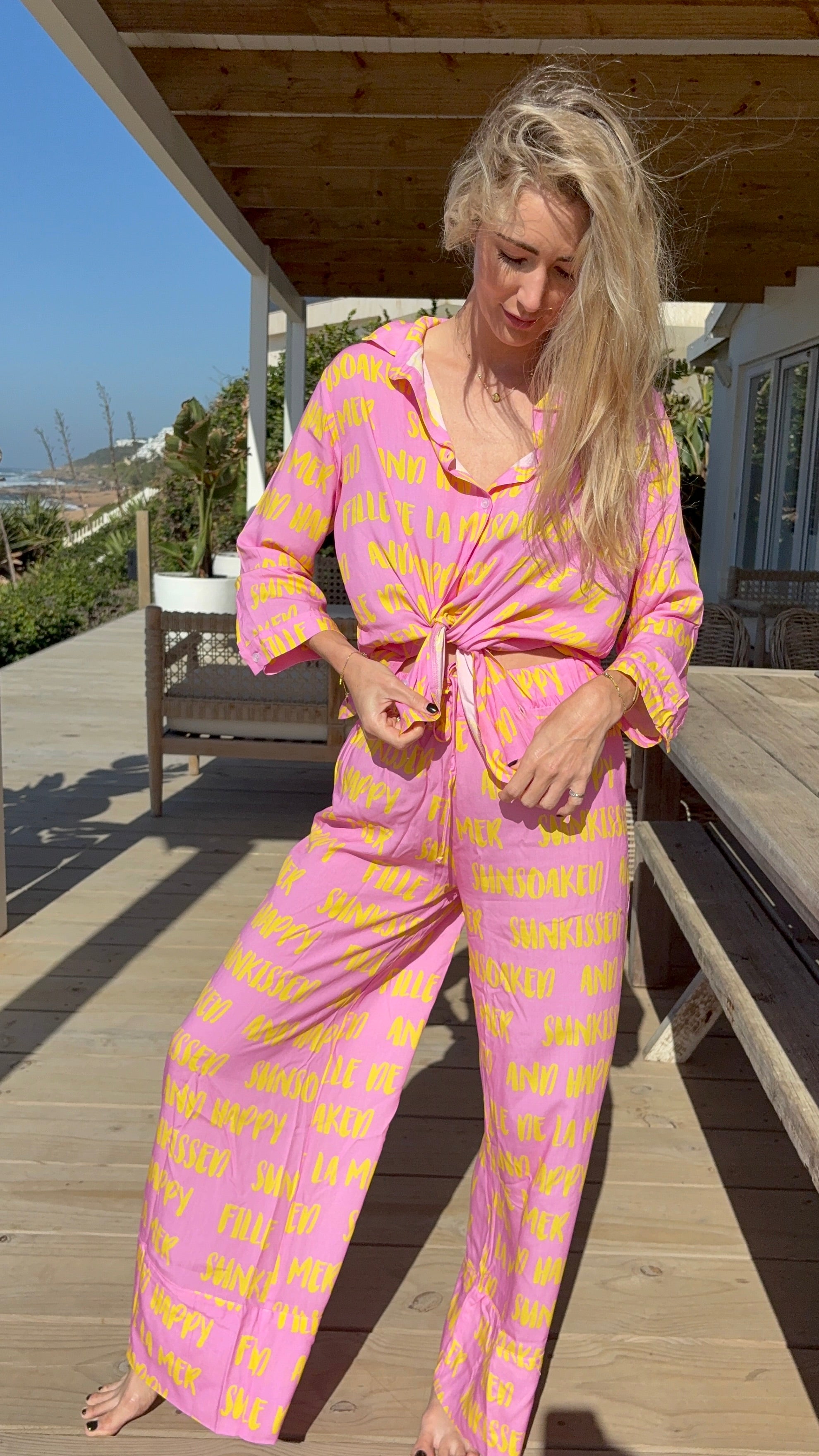 BYRON  BAY PANTS/SUNSOAKED PINK