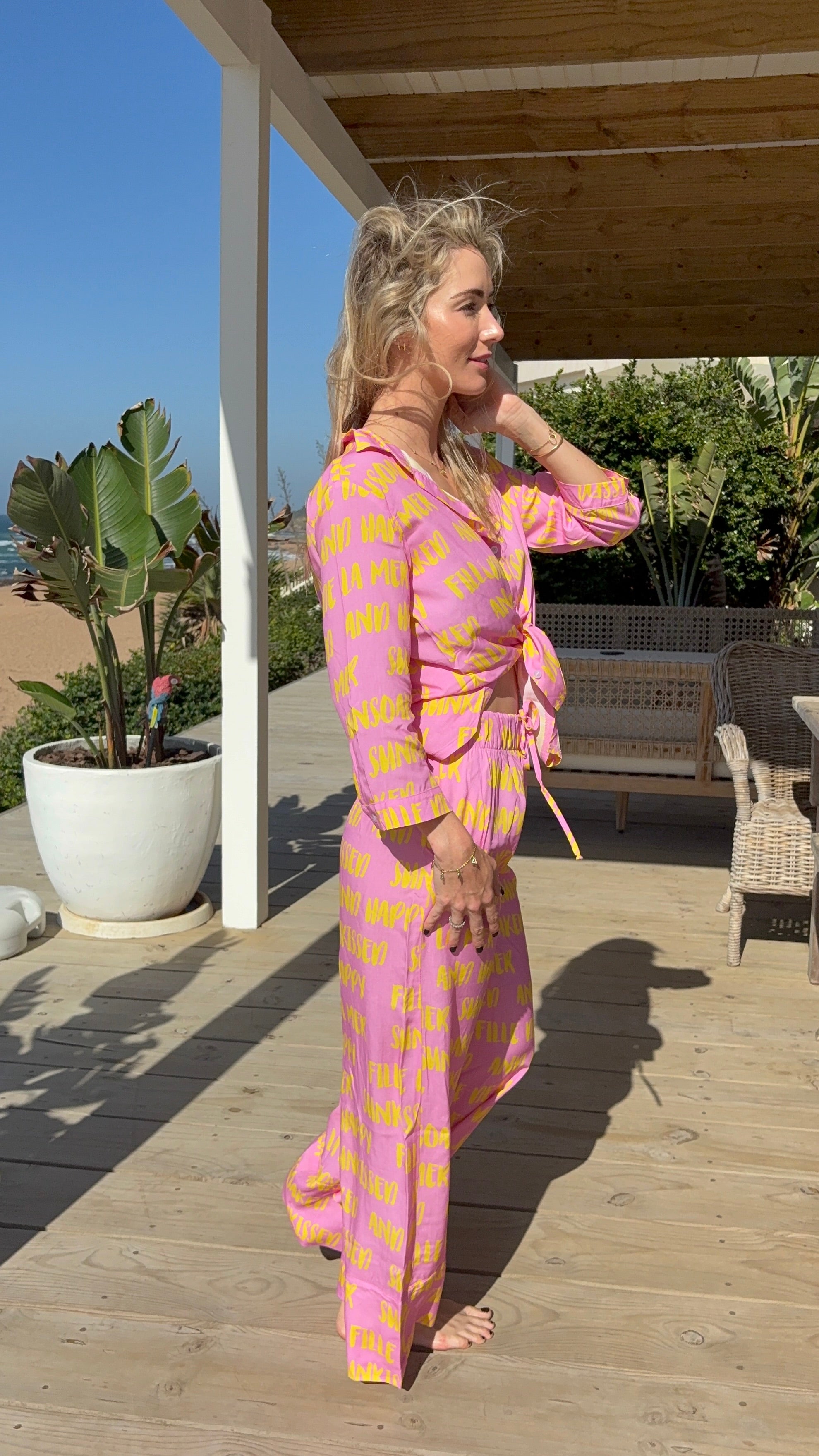 BYRON  BAY PANTS/SUNSOAKED PINK