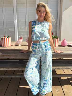 BYRON BAY TOP/ SEASHELL AMORE BLUE