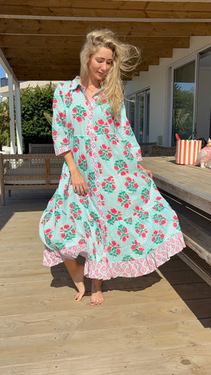 TIERED MAXI DRESS / LUMO PRINT