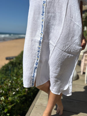 FRENCH LINEN / DEE DRESS WHITE