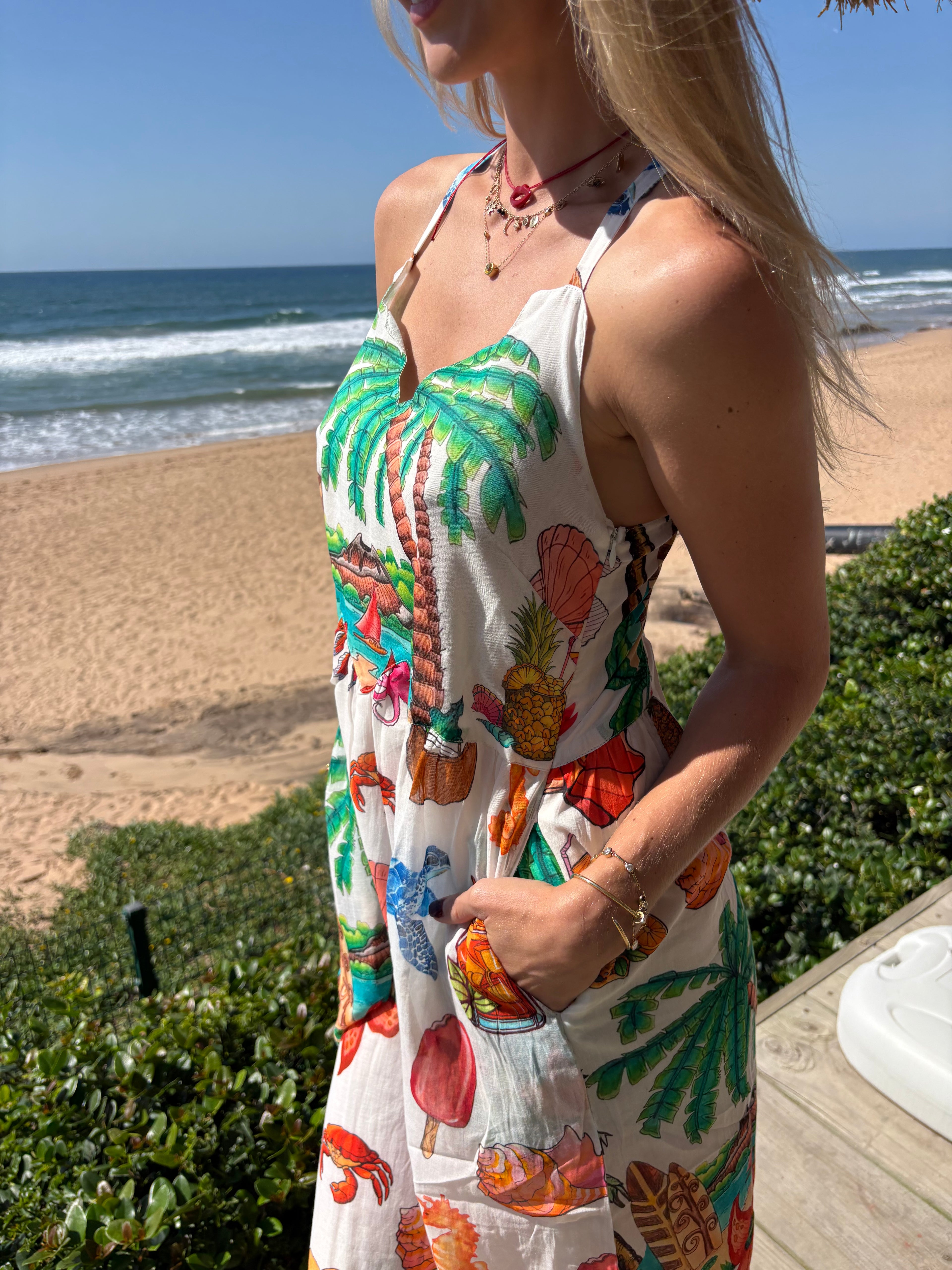 FRENCH VOILE TROPICANA DRESS