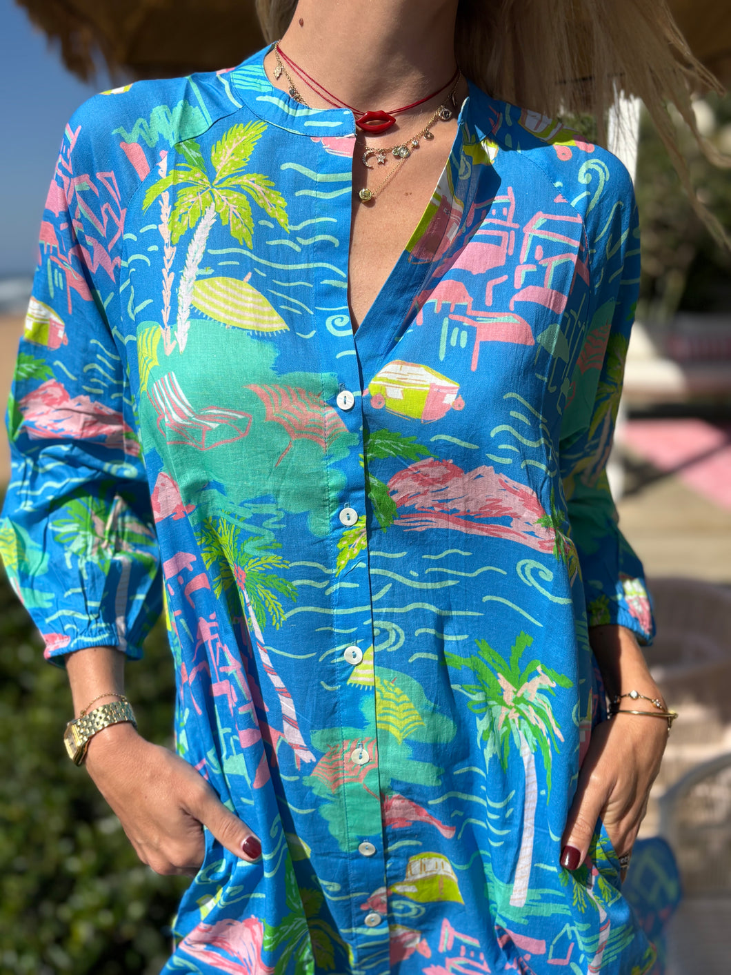 PALM BEACH / DEE DRESS / MARBELLA BLUE