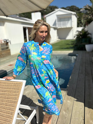 PALM BEACH / DEE DRESS / MARBELLA BLUE