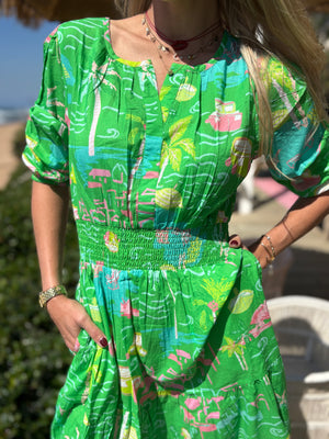 PALM BEACH / ROXY DRESS / MARBELLA GREEN
