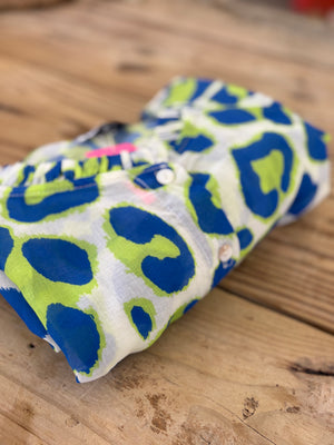 COTTON LEOPARD FRILL BLOUSE