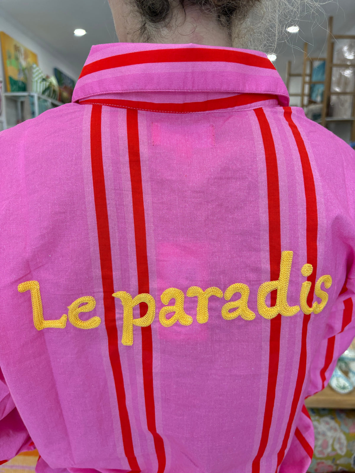 COTTON PINK STRIPE SHIRT
