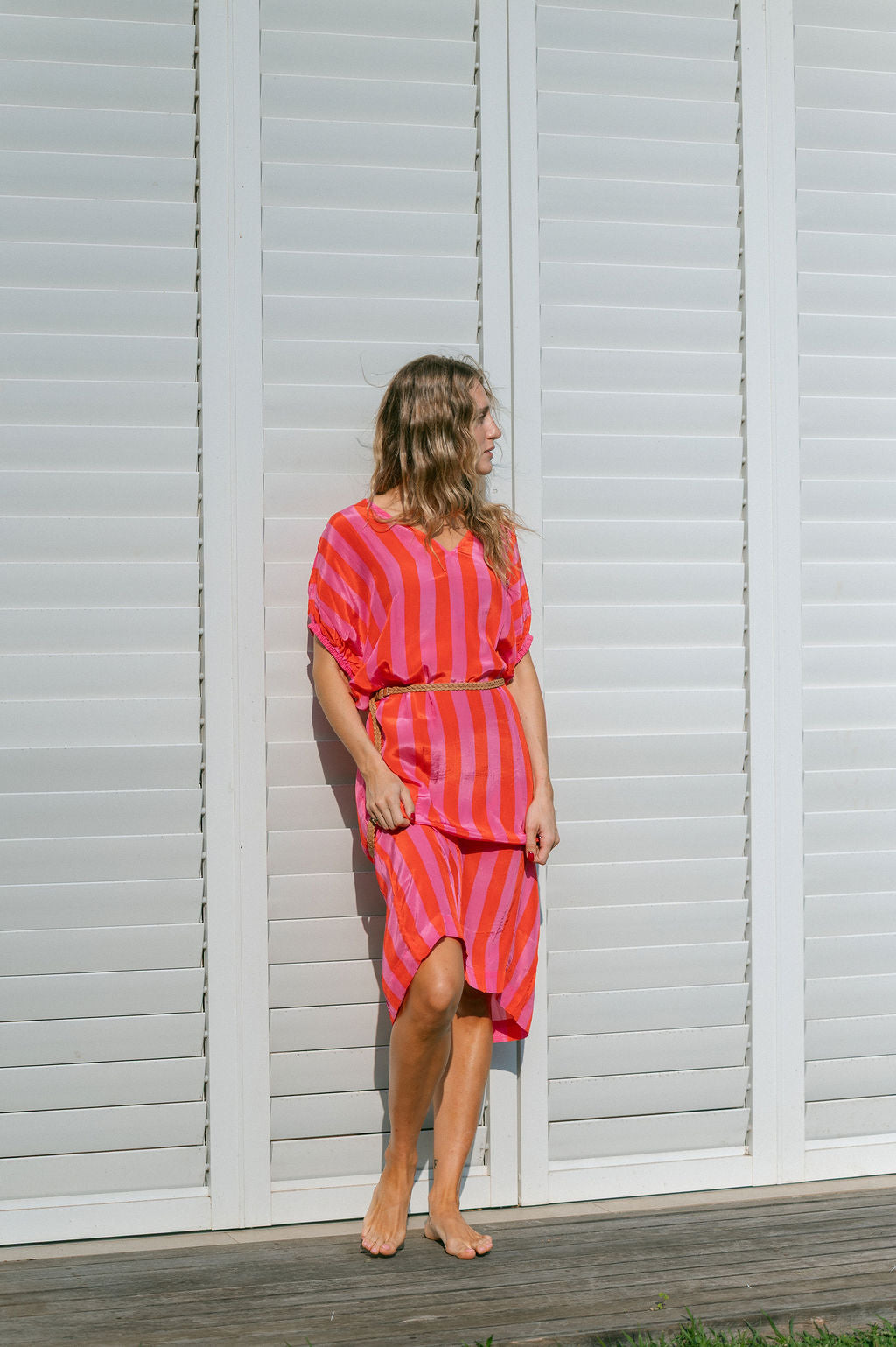MARA DRESS / RED STRIPE