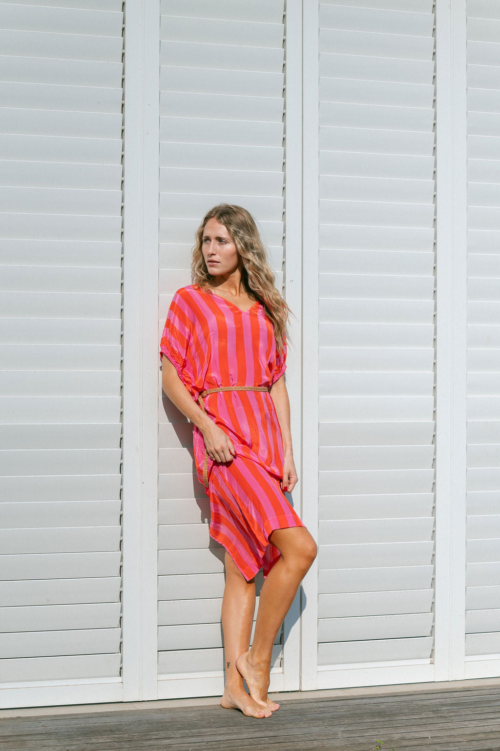 MARA DRESS / RED STRIPE