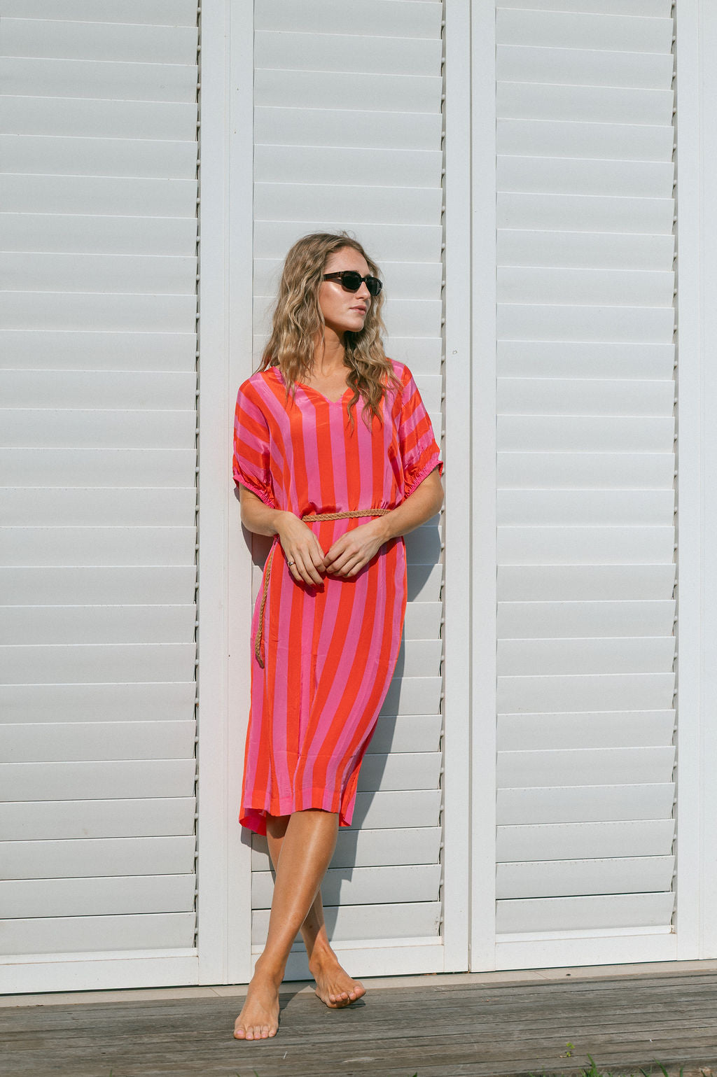 MARA DRESS / RED STRIPE